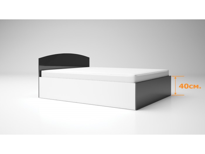 Легло серия ЛЕО 6 + матрак (антрацит гланц/бяло гланц)